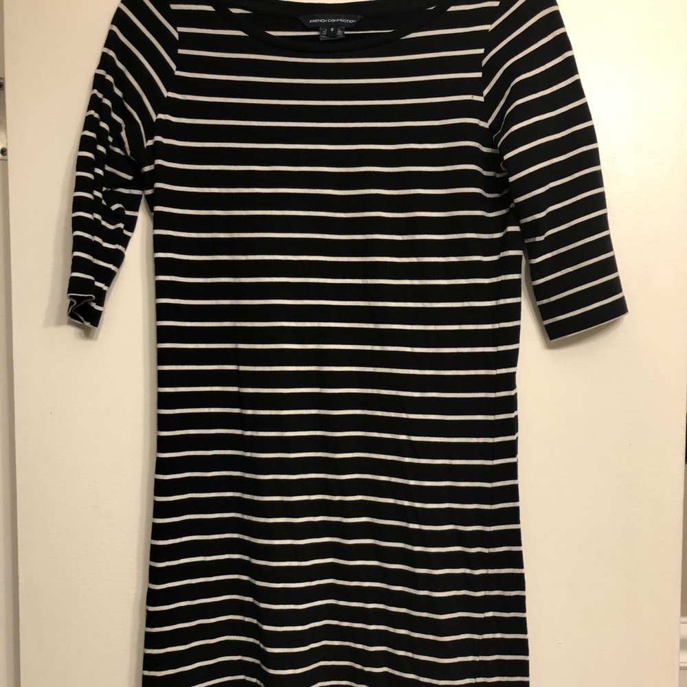French Connection Tim Tim Stripe Jersey Dress